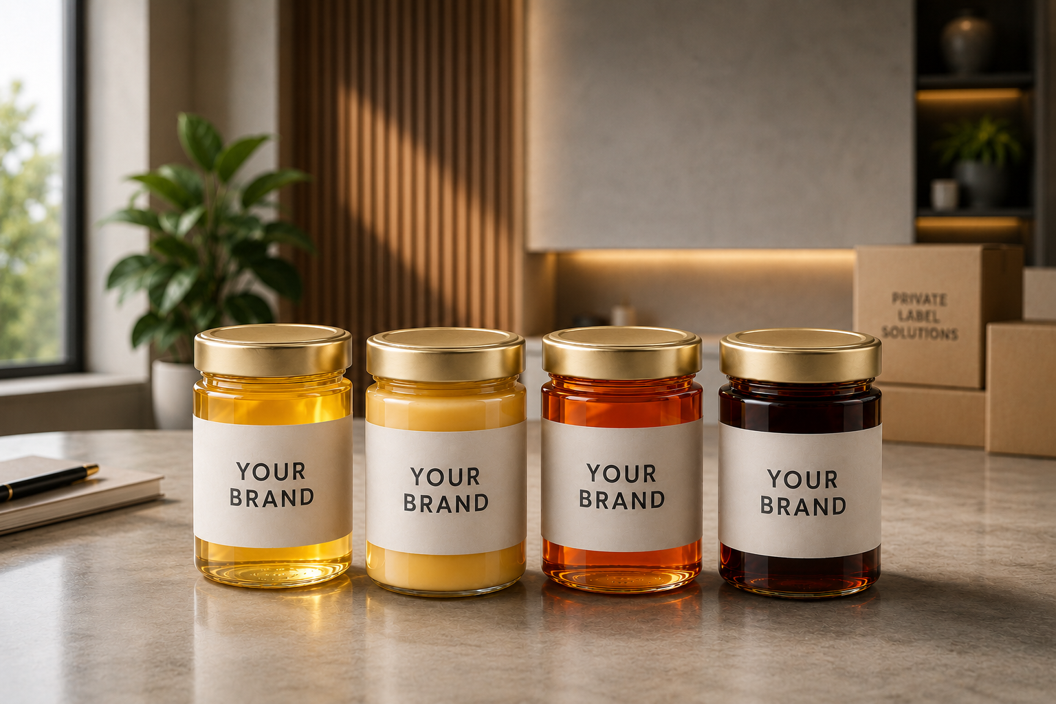 Private Label Honigsortiment von Obenhof für Handel, Großhandel und Vertriebspartner in Europa