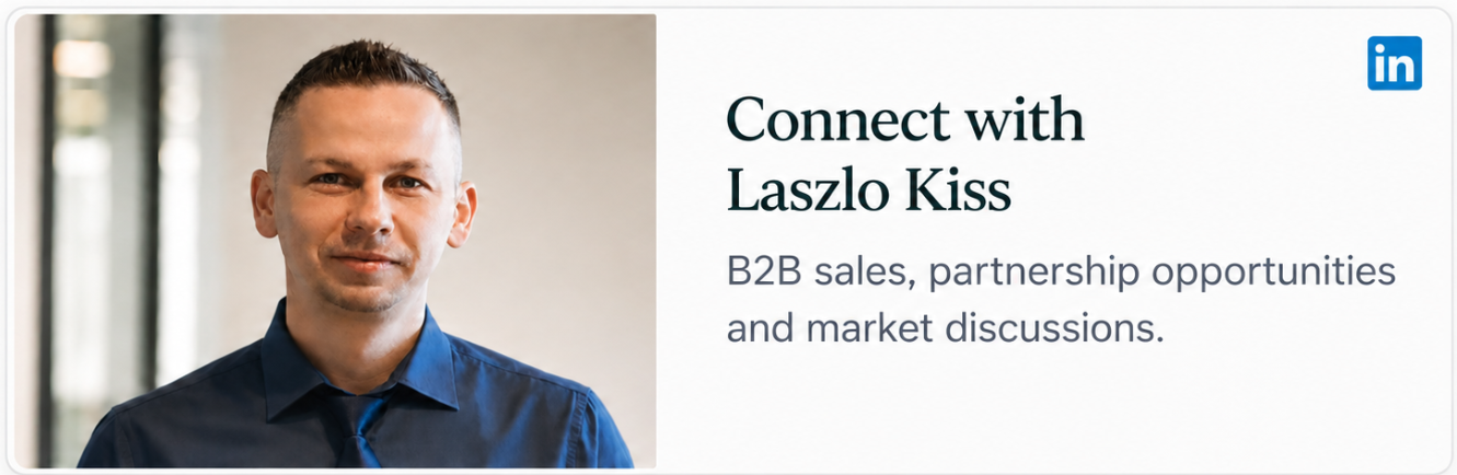 Mit Laszlo Kiss auf LinkedIn vernetzen – B2B-Vertrieb, Partnerschaften und Marktthemen