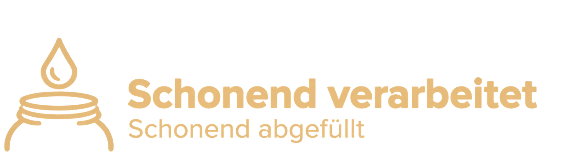 Symbol für schonende Honigverarbeitung und Abfüllung