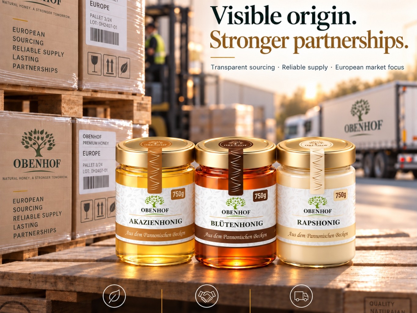 Obenhof honey range with transparent traceability and logistics for the European retail sector