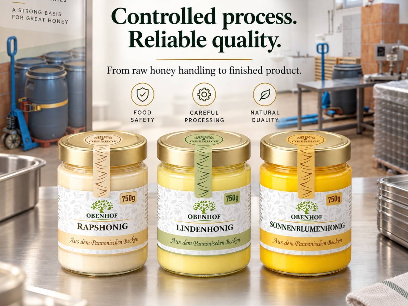 Obenhof Honey, processed under controlled conditions – reliable quality for the retail sector