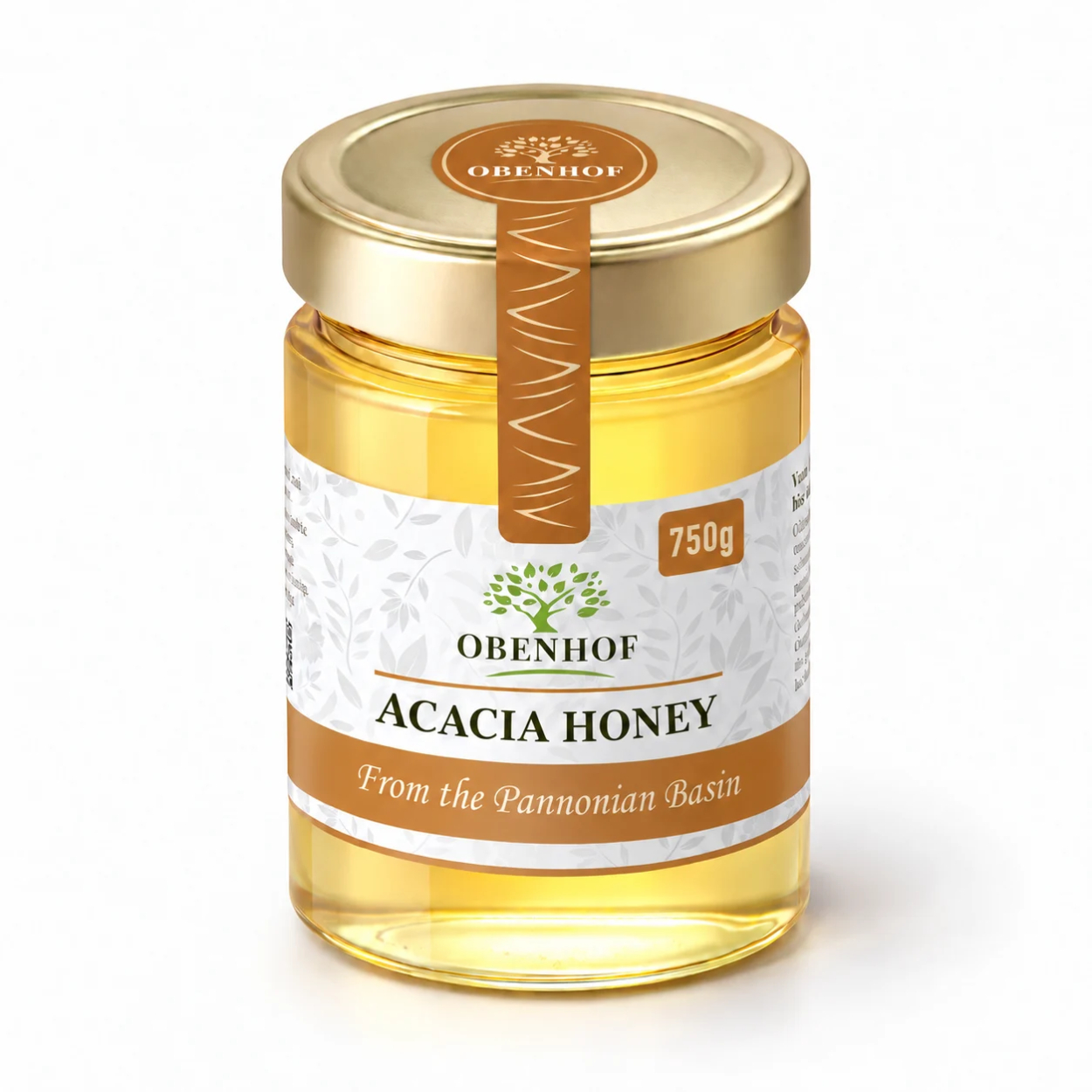 Obenhof Acacia Honey in a glass jar 750 g