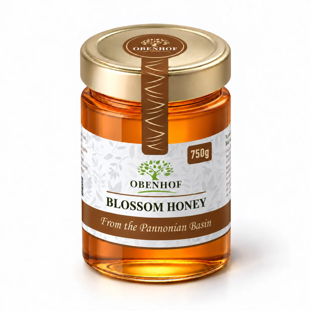 Obenhof Blossom Honey in a glass jar 750 g