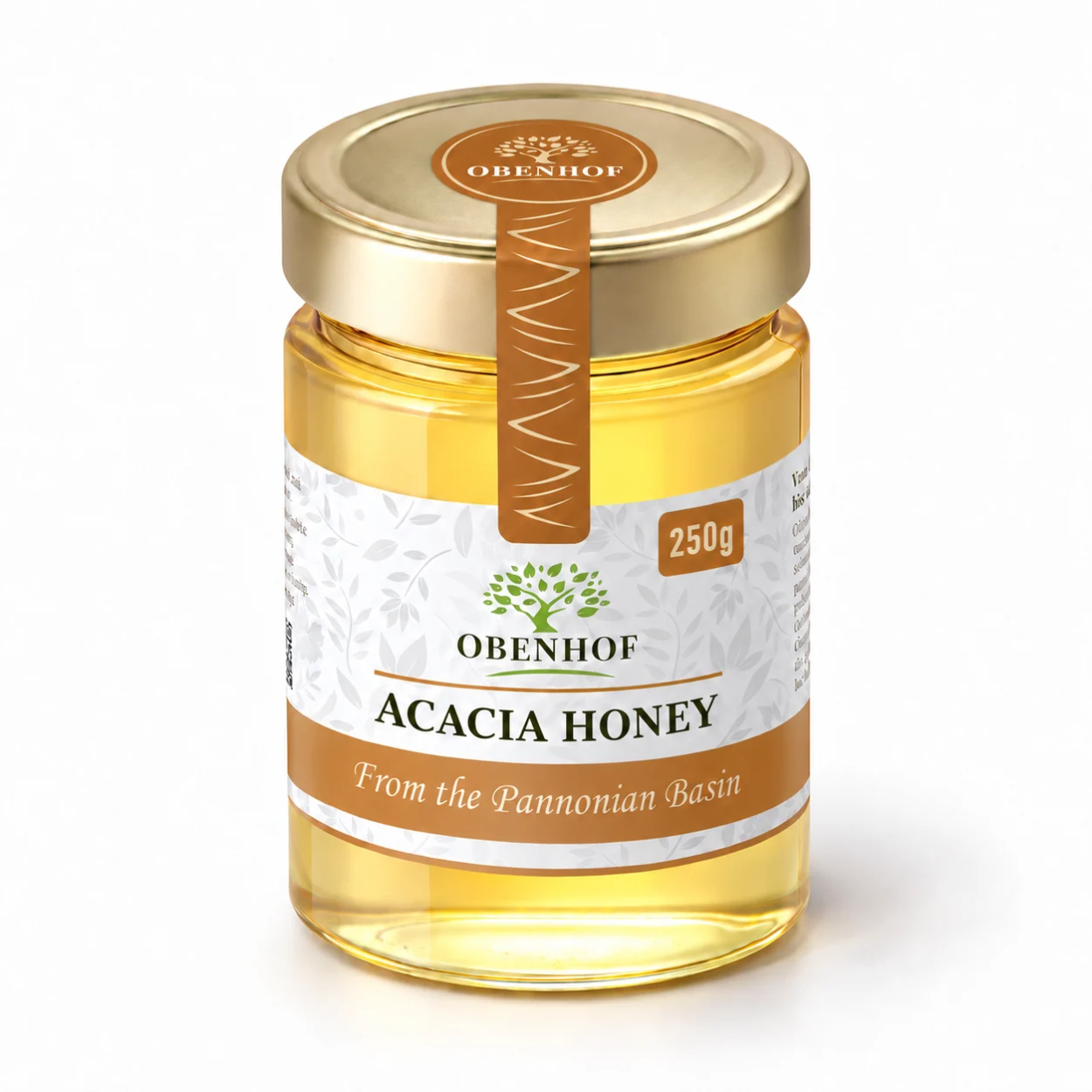 Obenhof Acacia Honey in a glass jar 250 g