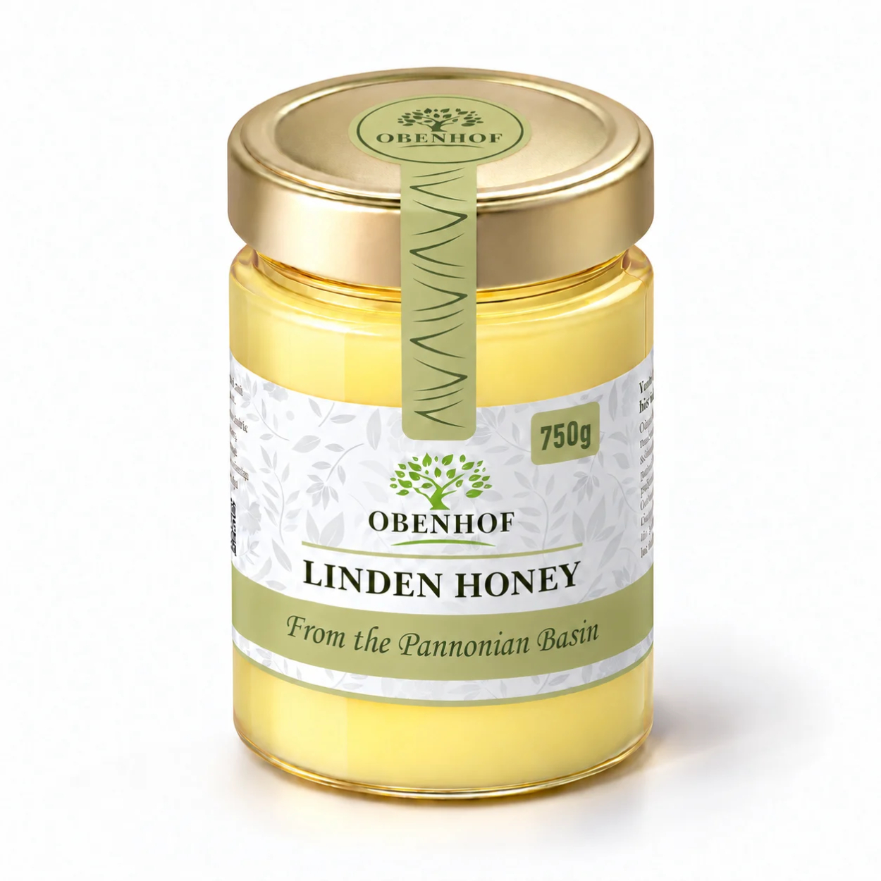 Obenhof Linden Honey in a glass jar 750 g
