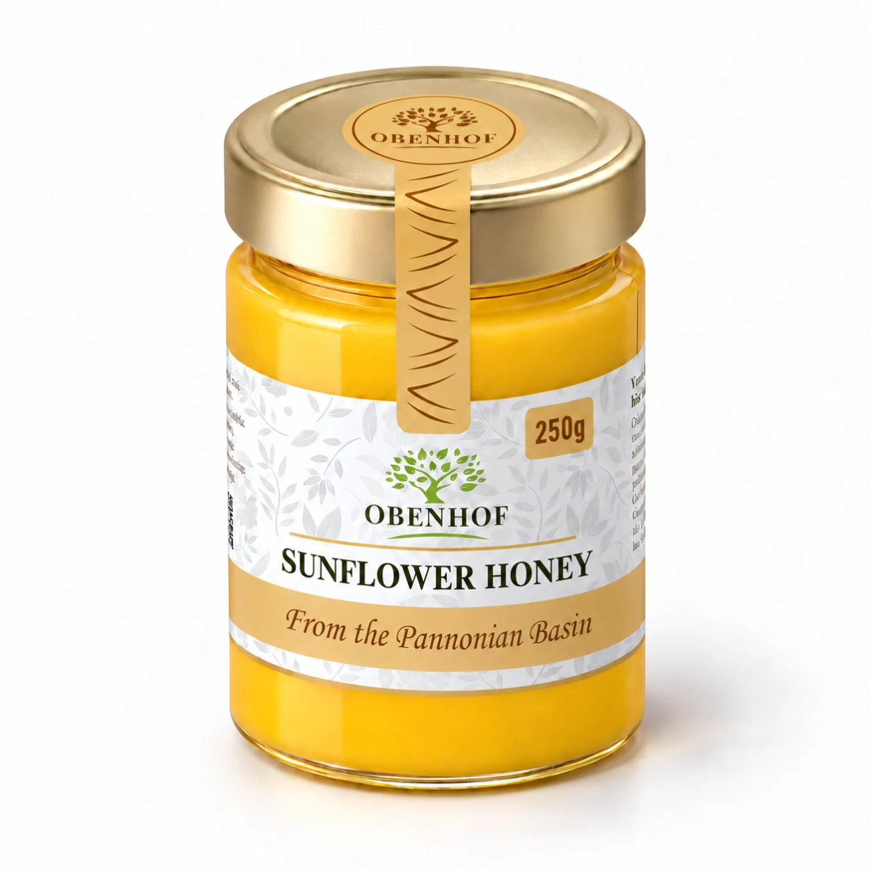 Obenhof Sunflower Honey in a glass jar 250 g