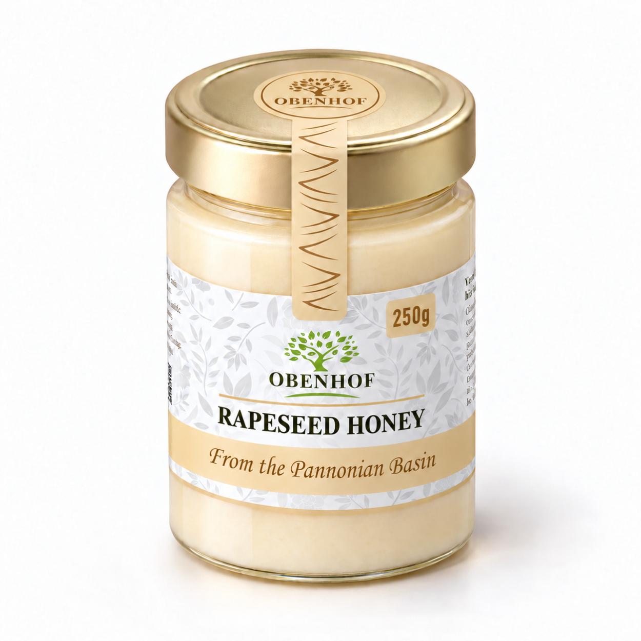Obenhof Rapeseed Honey in a glass jar 250 g